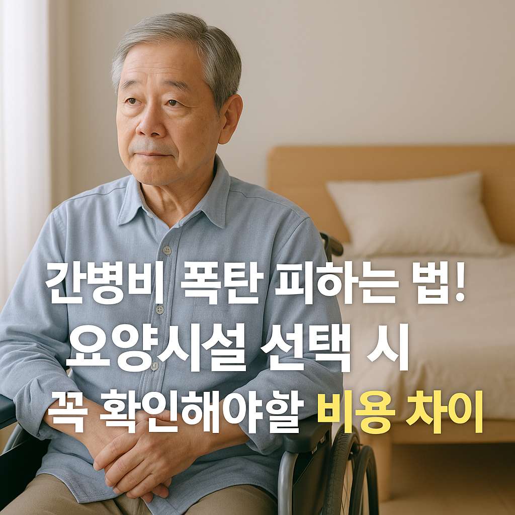 ​​&quot;간병비 폭탄 피하는 법! 요양시설 선택 시 꼭 확인해야 할 비용 차이&quot;