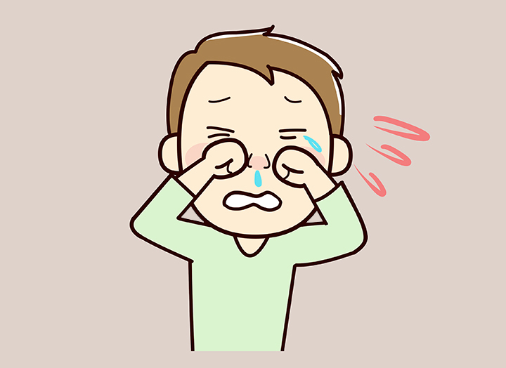 알레르기로-고통스러운-남성