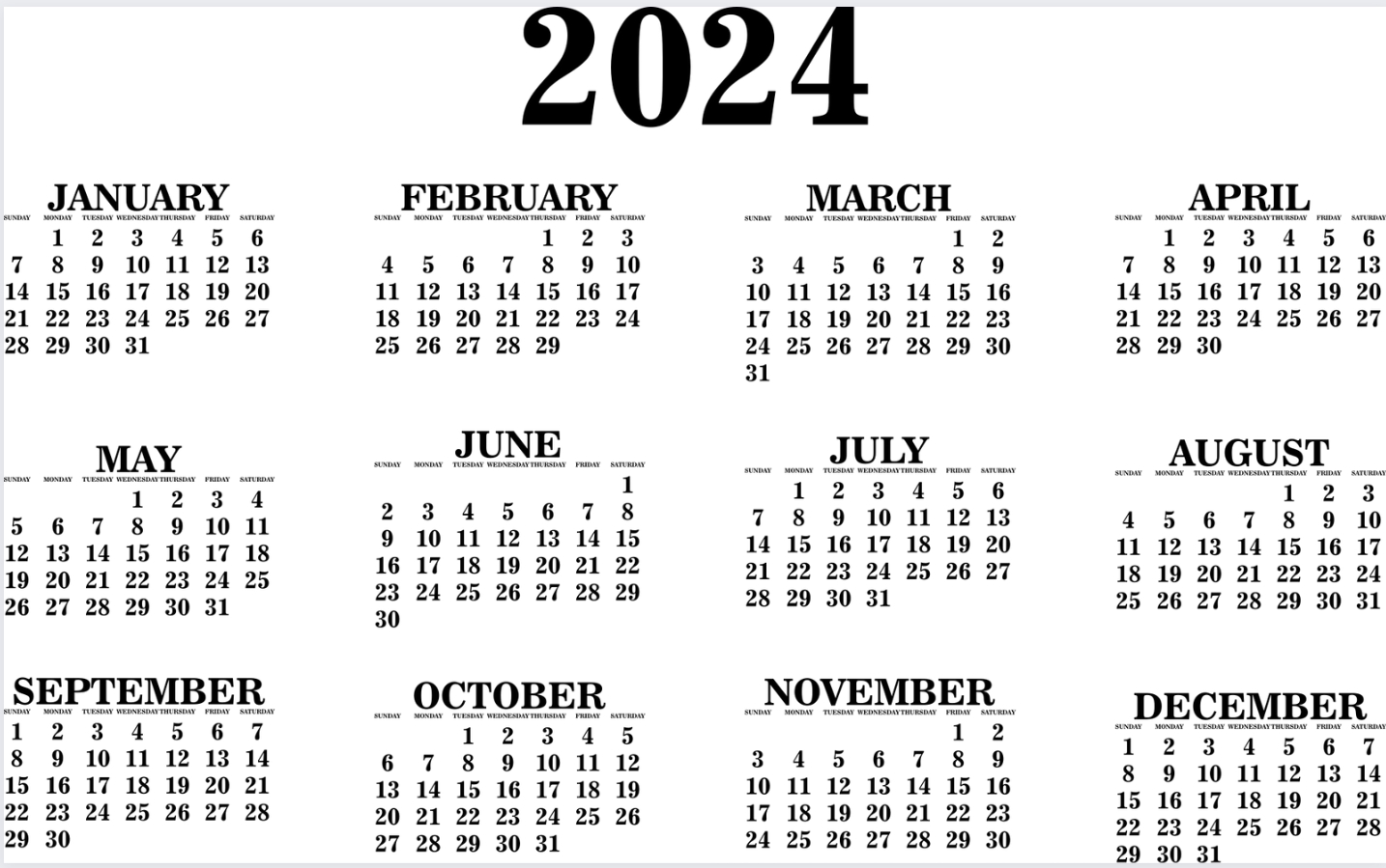2024년 공휴일