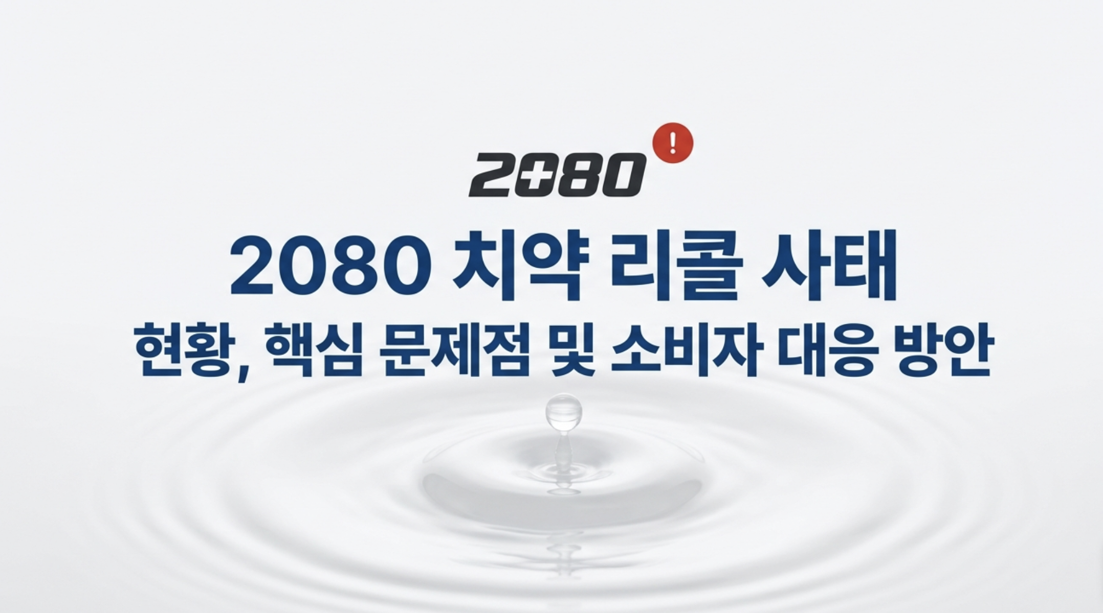 2080리콜 정리