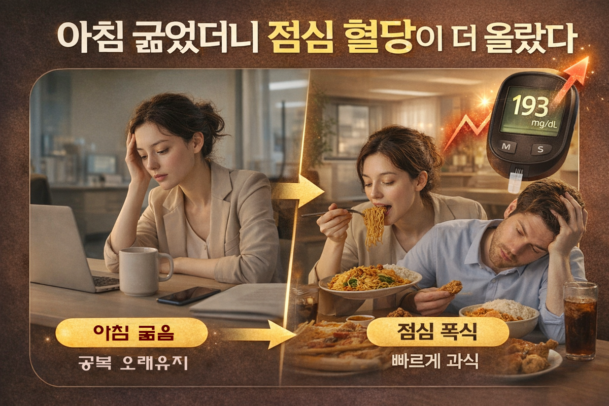 아침을 거르면 왜 식후혈당이 더 오를까: 공복 시간, 생체리듬, 첫 끼의 함정까지