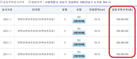 공시가격을-확인하는-사진