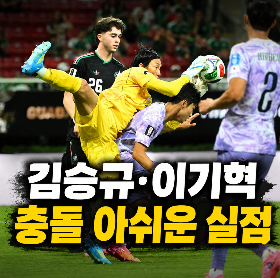 김승규 이기혁 충돌 ❘ 멕시코전 실책 홍명보호 조 2위