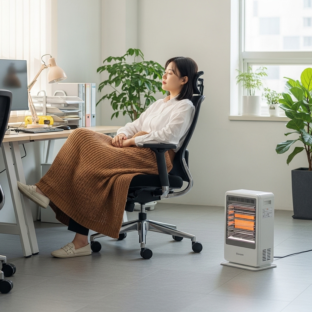 피부와 거리를 두고 담요를 활용한 올바른 온열기기 사용법