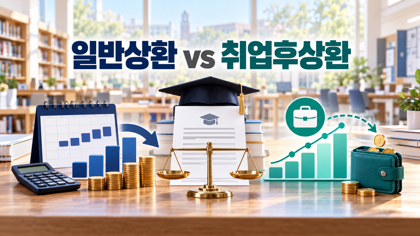 학자금대출 일반상환 vs 취업후상환 차이점 완벽 비교 (어떤 게 유리할까?)