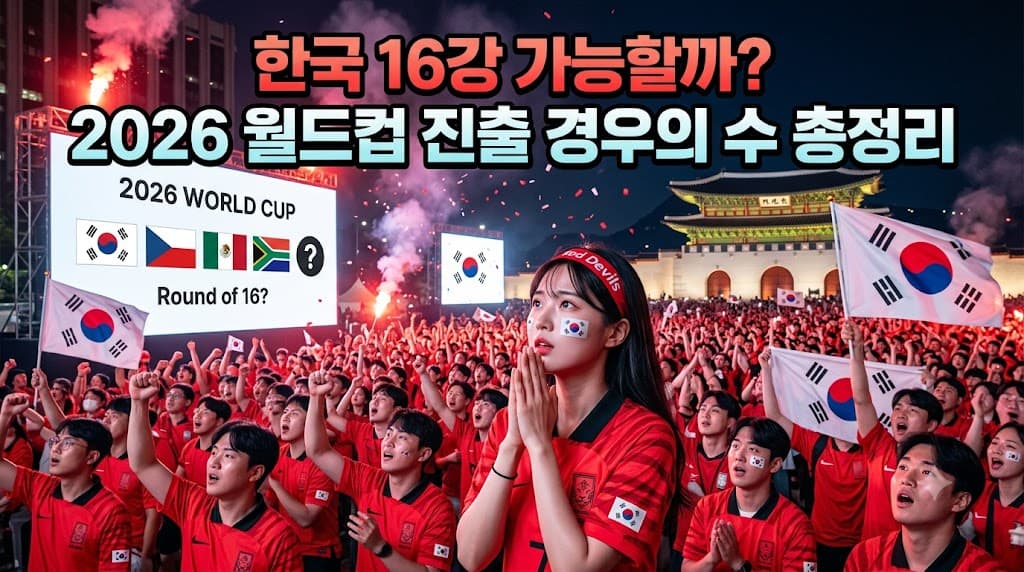 2026 월드컵 한국 16강 진출 경우의 수 승점별 시나리오 A조