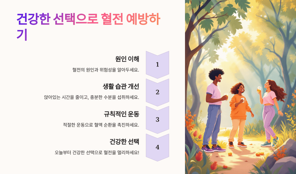 건강한 선택으로 혈전 예방하기