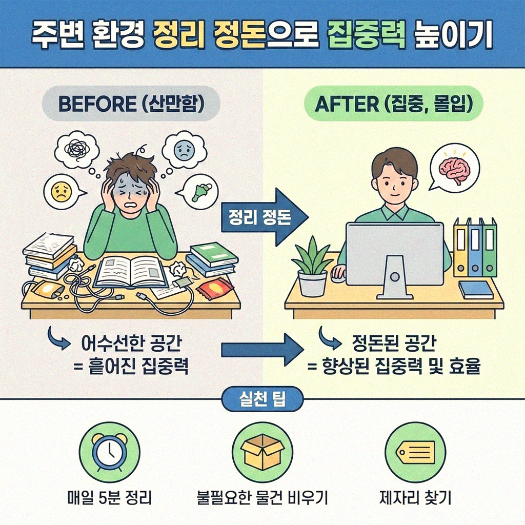 집중력 꽉 잡는 비결 간단한 방법들