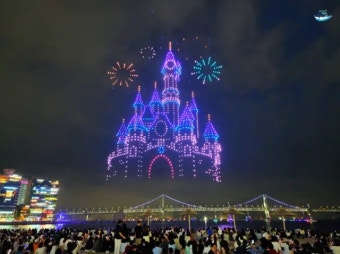 부산밤바다 드론 축제 사진그림