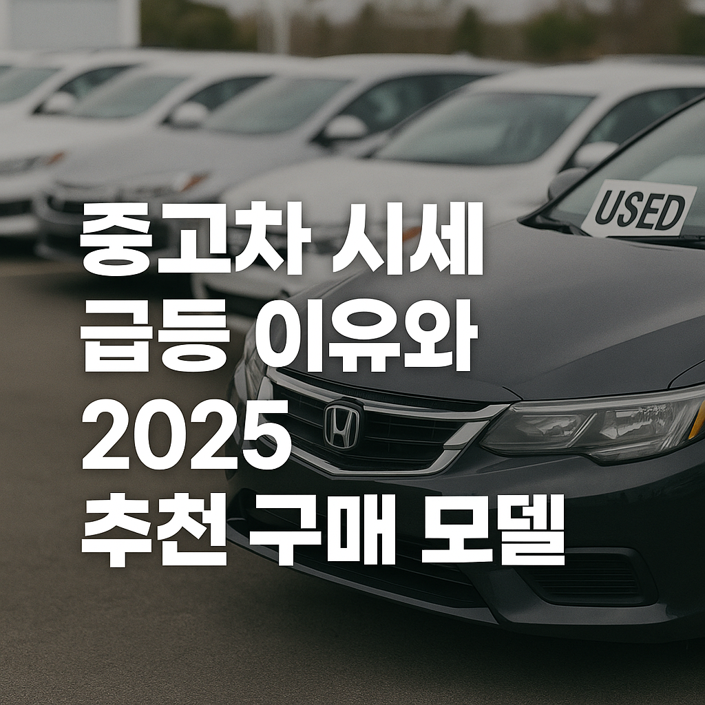 중고차 시세 급등 이유와 2025 추천 구매 모델 (연식, 가격, 연비 포함 정리)
