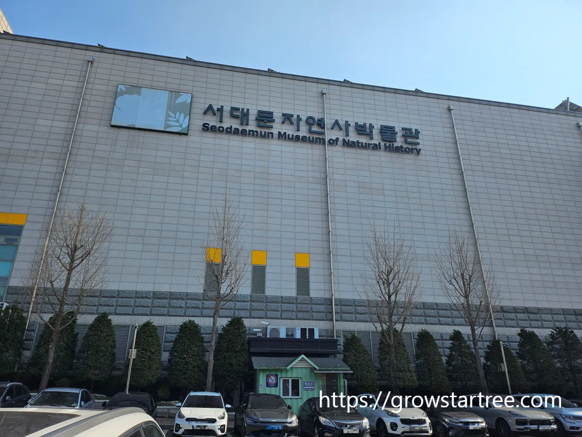 서대문자연사박물관 주차장에서 바라본 모습