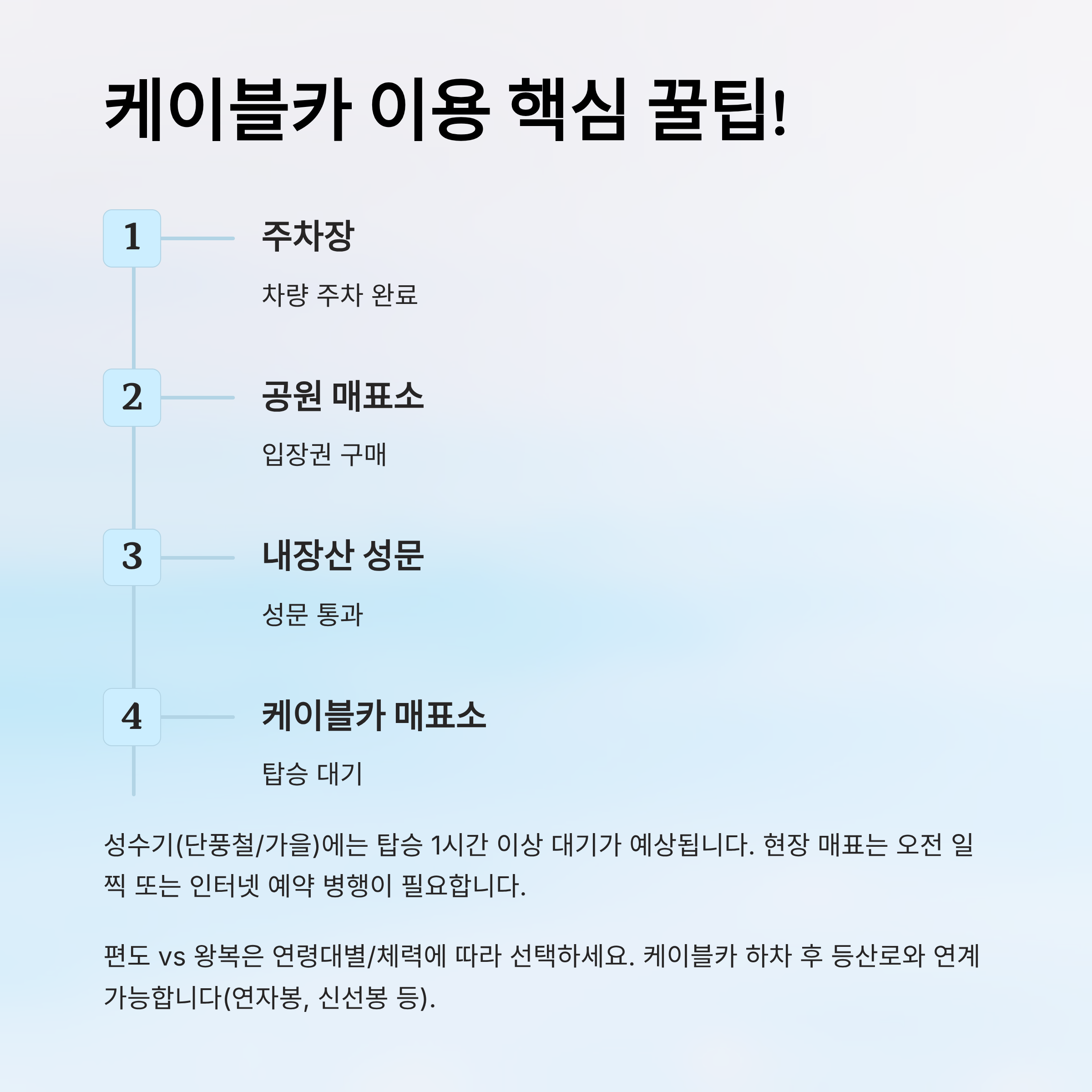 내장산 케이블카 주차장 알아보기