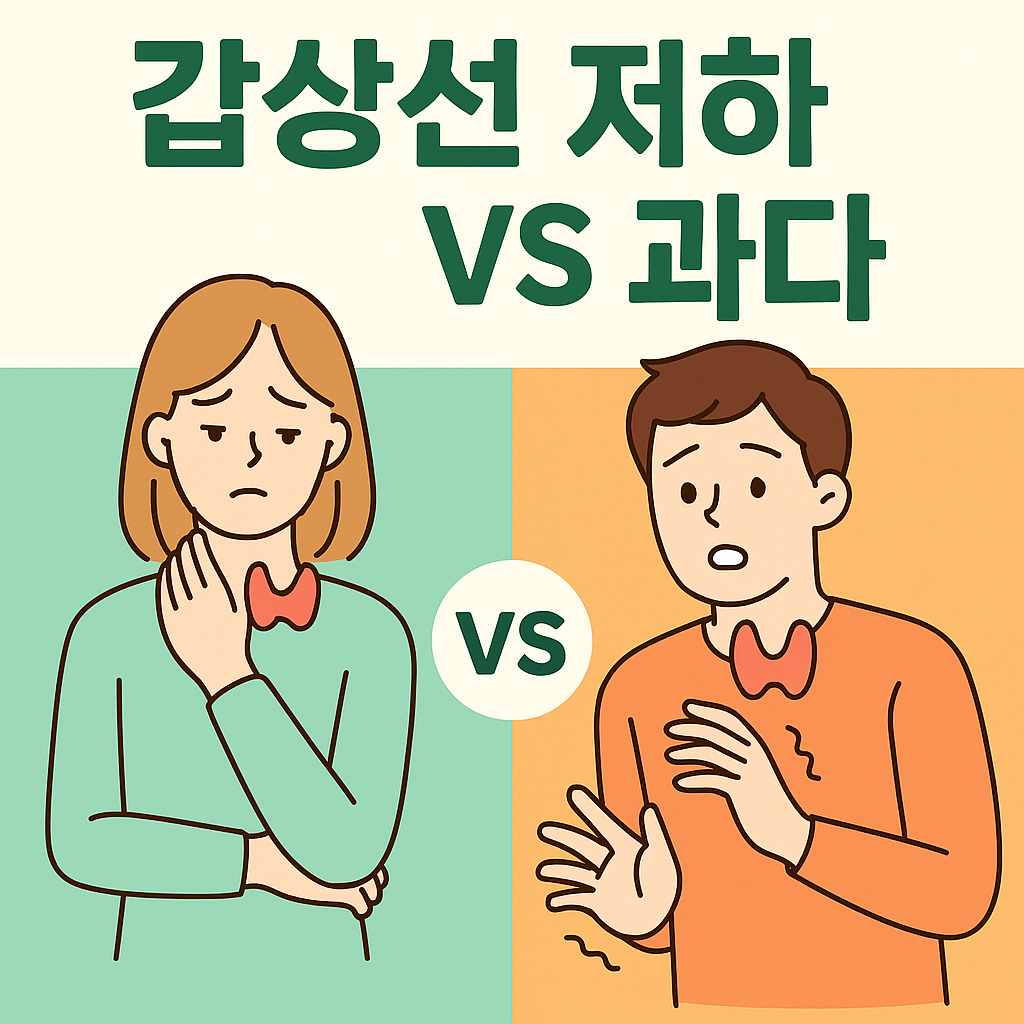 갑상선 기능 저하증과 과다증, 헷갈리지 않는 구별법과 증상 완벽정리