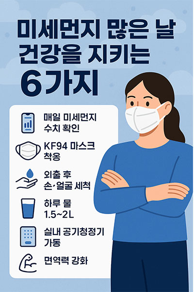 미세먼지 건강수칙 6가지