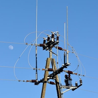 전기 전봇대 전선