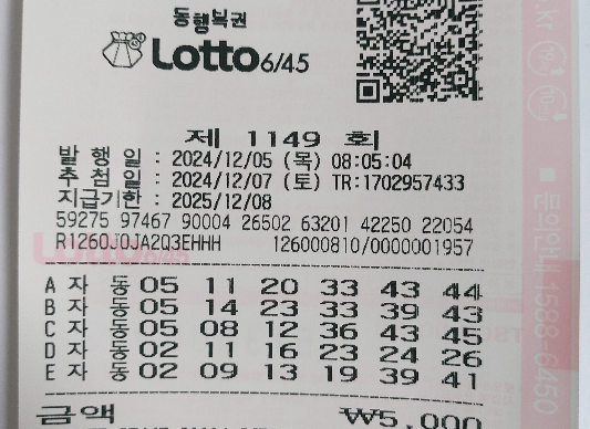 1149회 자동 목요일