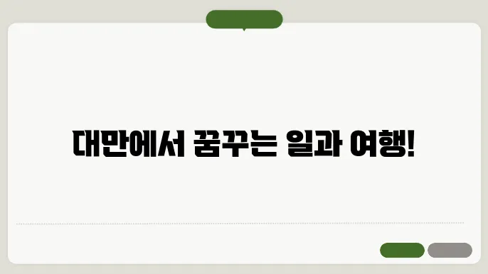 대만 워킹홀리데이 신청서