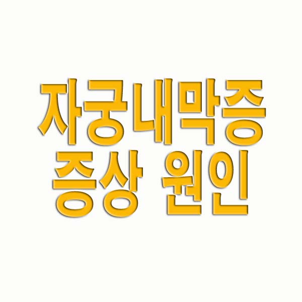 자궁내막증 증상 원인