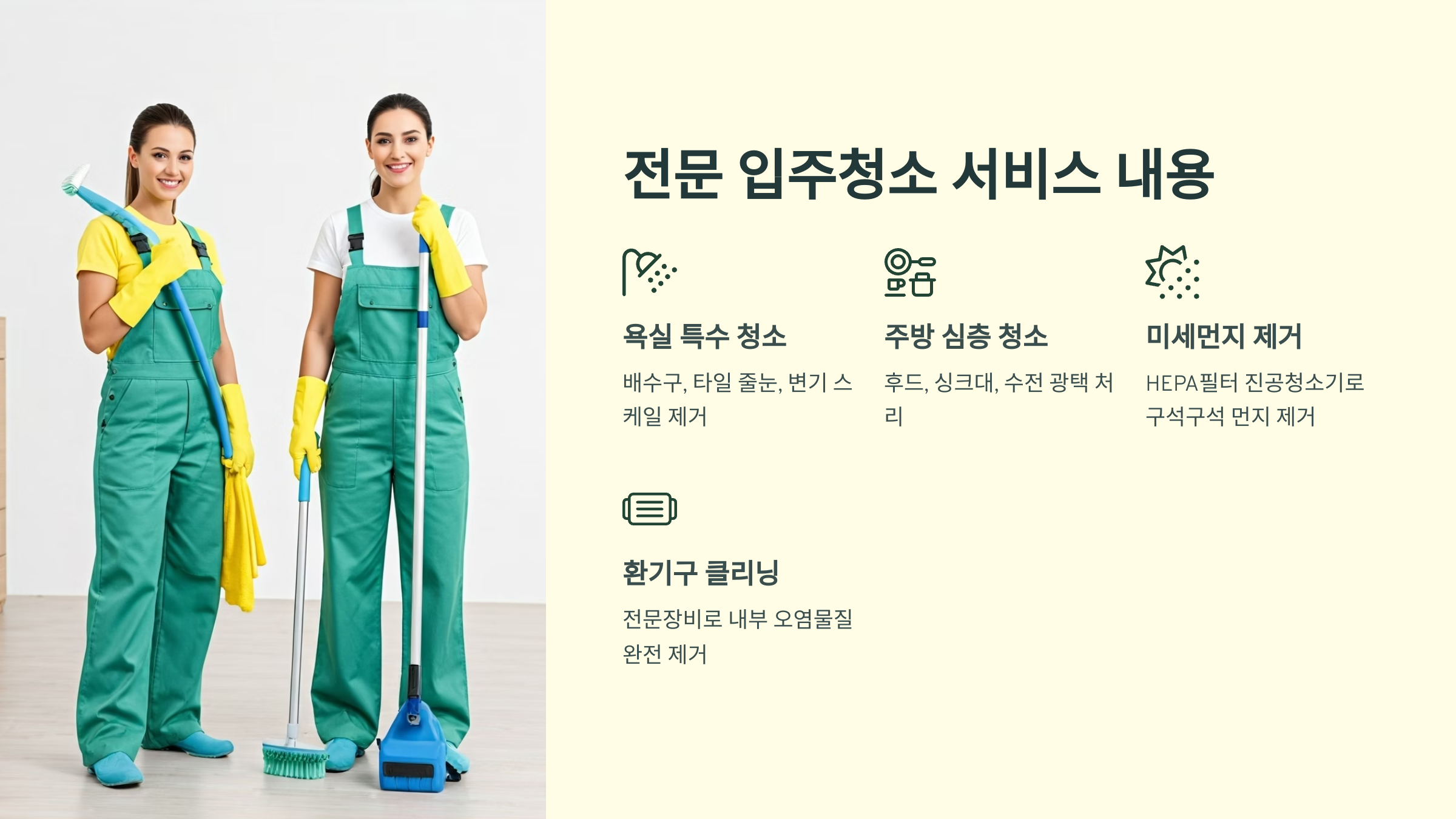 오산 입주청소 서비스 내용