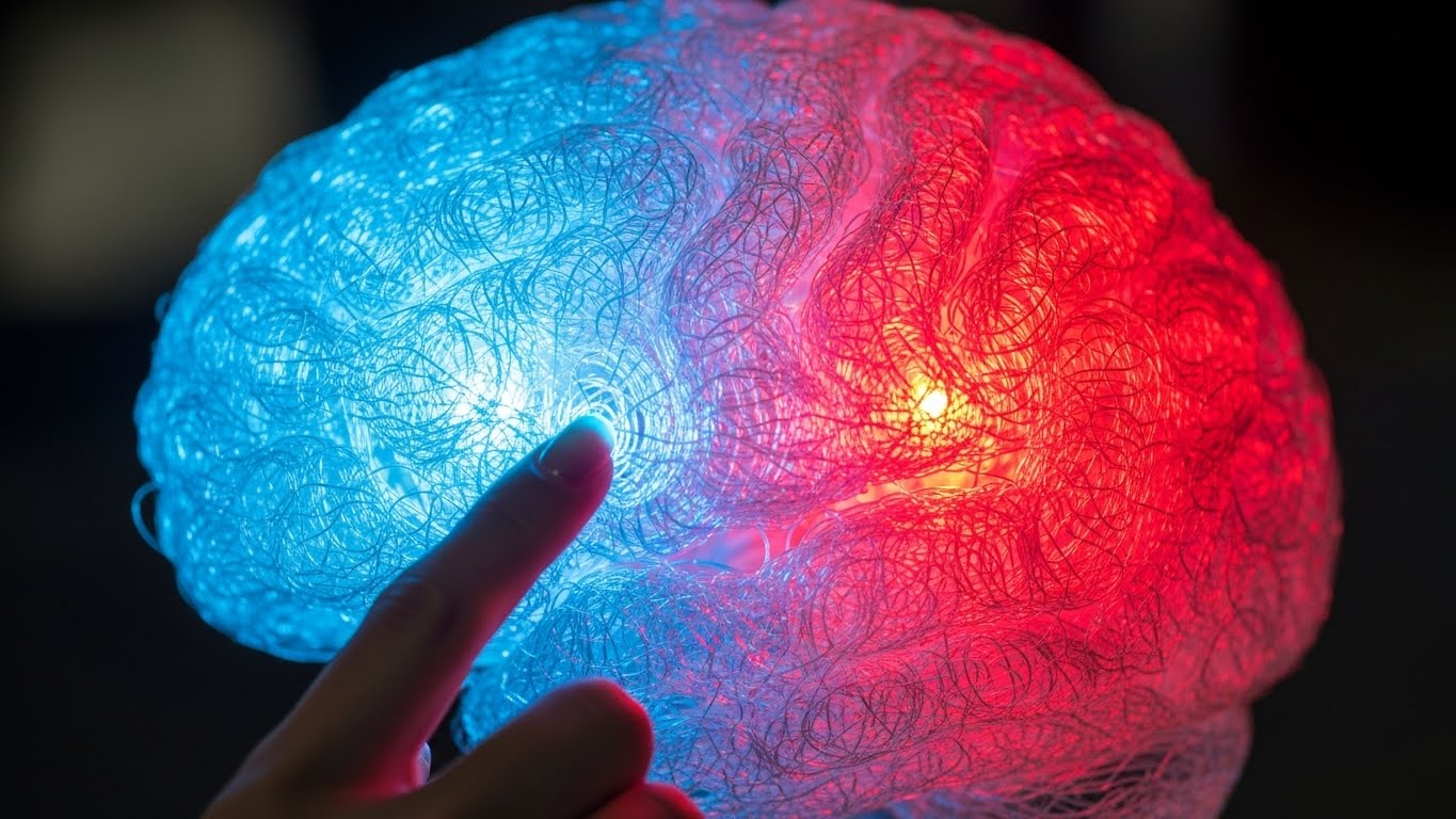 신경전달물질의 불균형을 바로잡아 뇌의 건강을 회복하는 과정을 상징하는 이미지