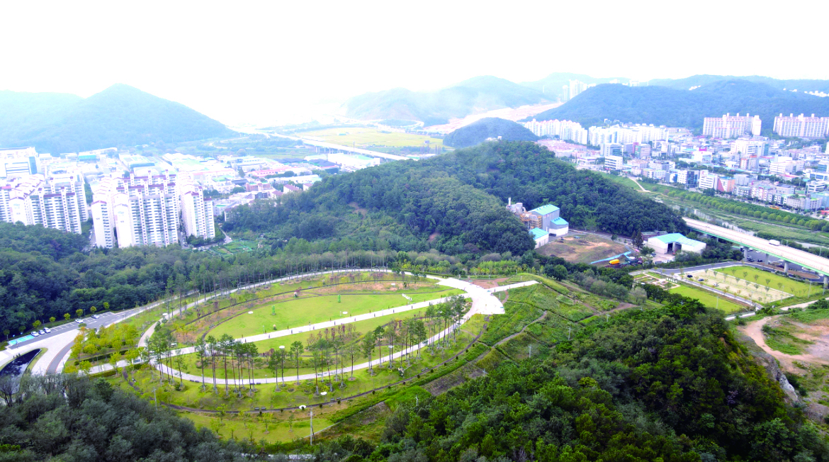 구미시 다온숲 전경입니다.