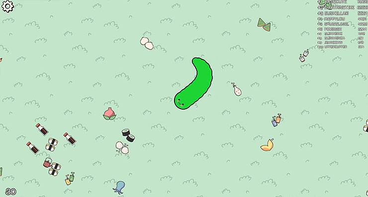 초밥-스네이크-첫-플레이-작은-지렁이로-시작하기