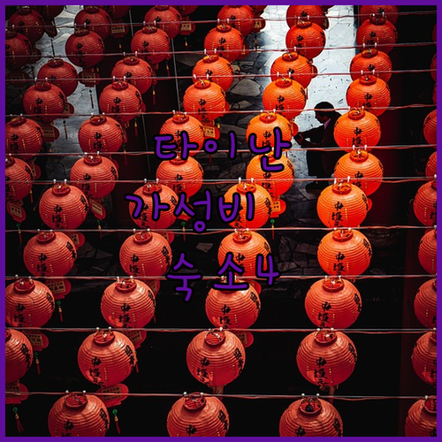 대만 타이난 호텔 베스트 4종 비교 ..