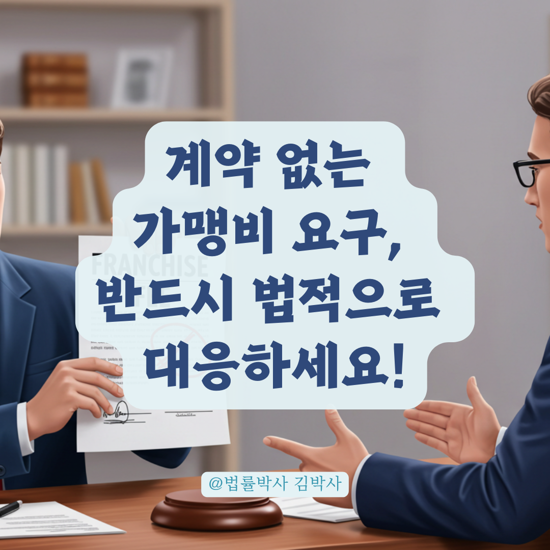 명확한 계약 없이 받은 가맹비 요구, 법적 대응 가능성 총정리.
