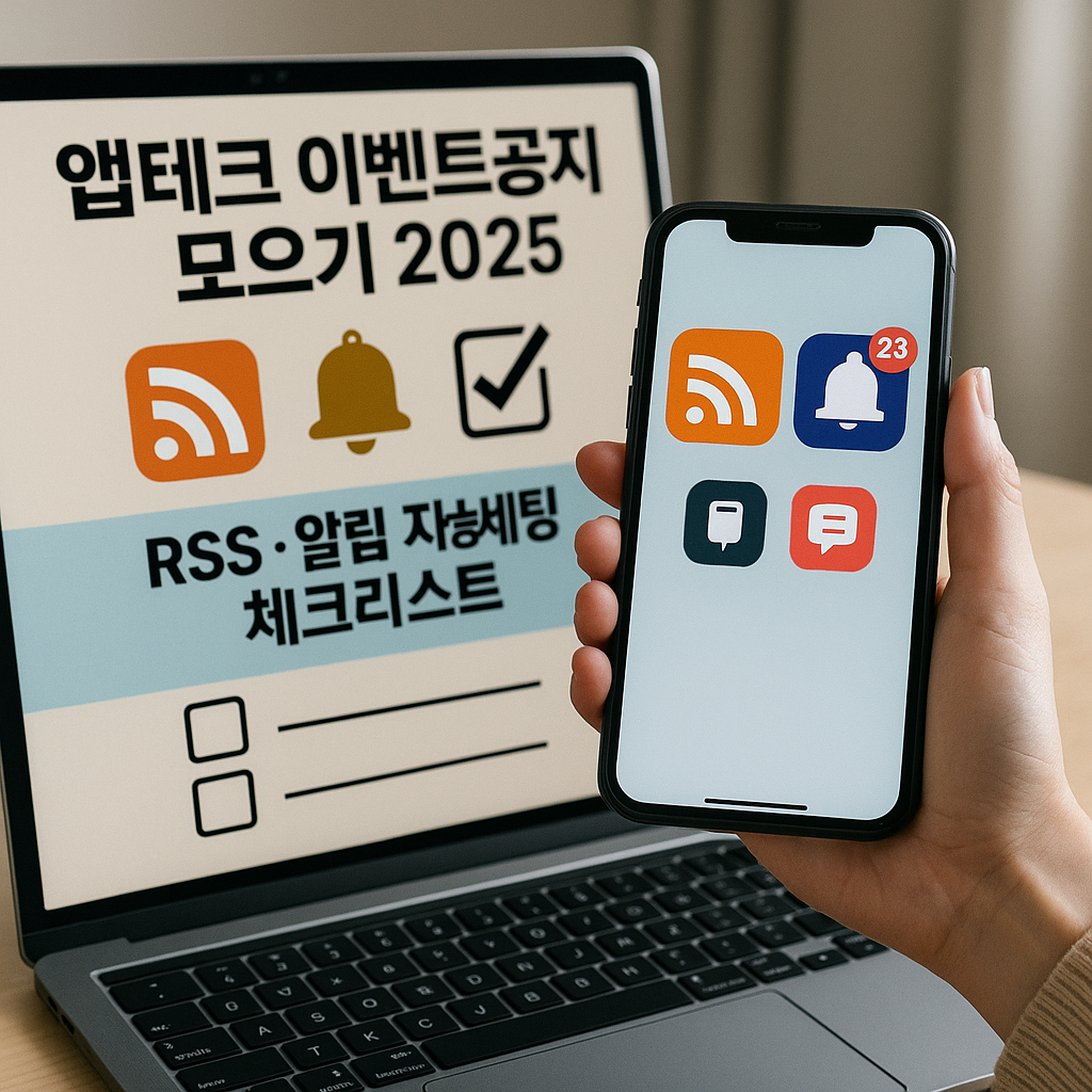 앱테크 이벤트 공지 모으기 2025 ｜ RSS·알림 자동 세팅 체크리스트