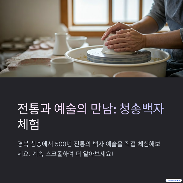 2025년 청송 백자 축제, 체험, 흙에서 피어나는 전통의 예술