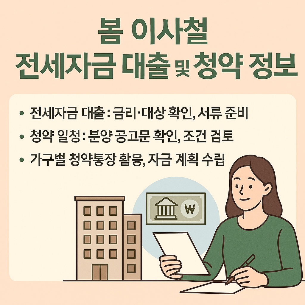 봄 이사철 전세자금 대출 이미지