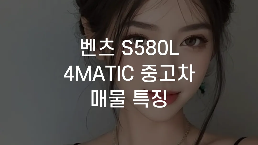 벤츠 S580L 4MATIC 중고차 매물 특징