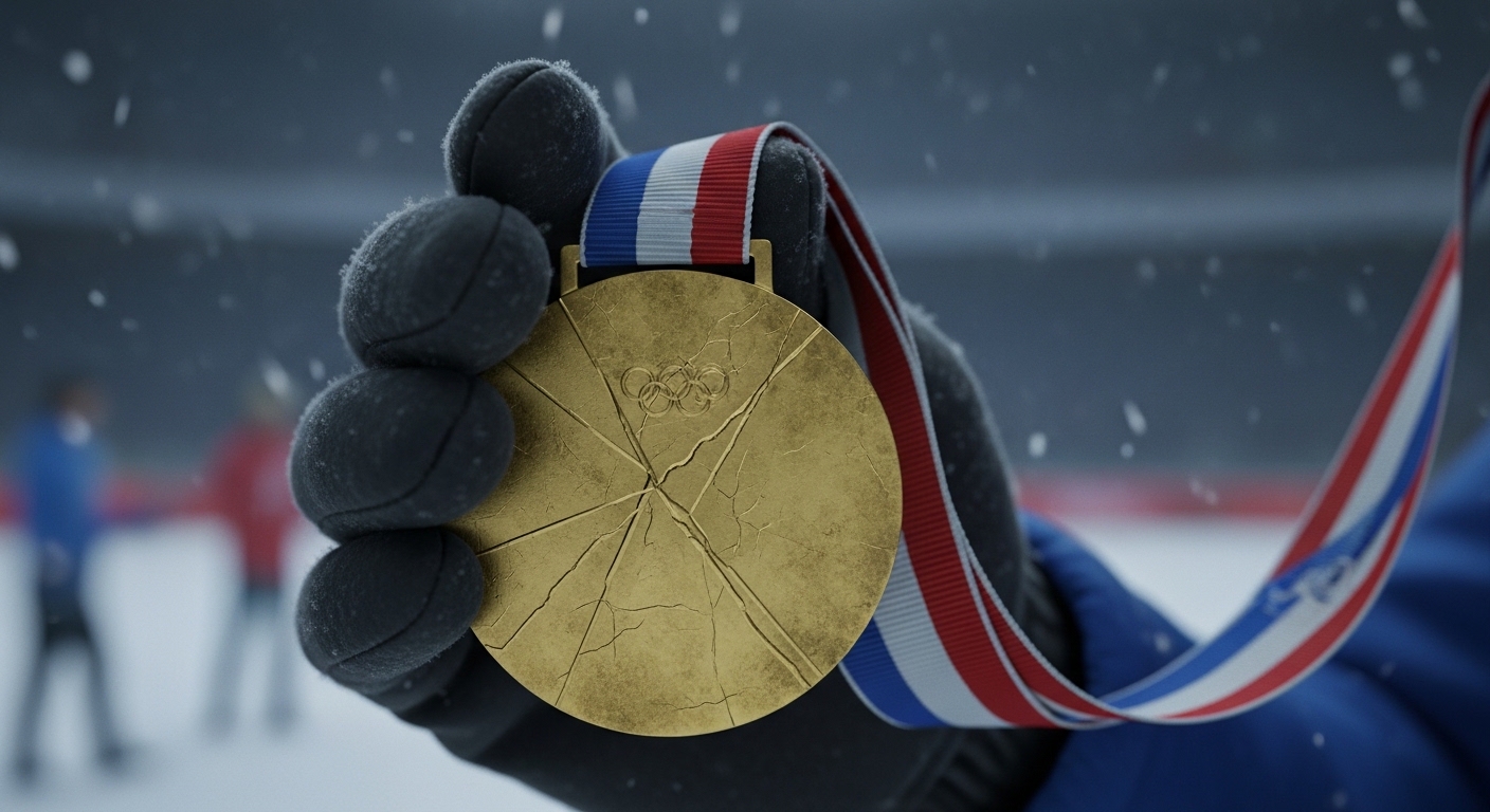 친환경 메달 올림픽메달에 금이가 있다