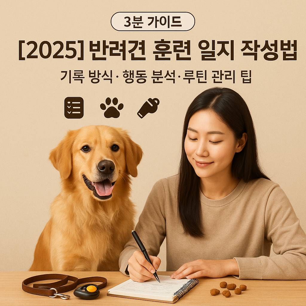 반려견 훈련 일지 작성법 2025 | 기록 방식·행동 분석·루틴 관리 팁