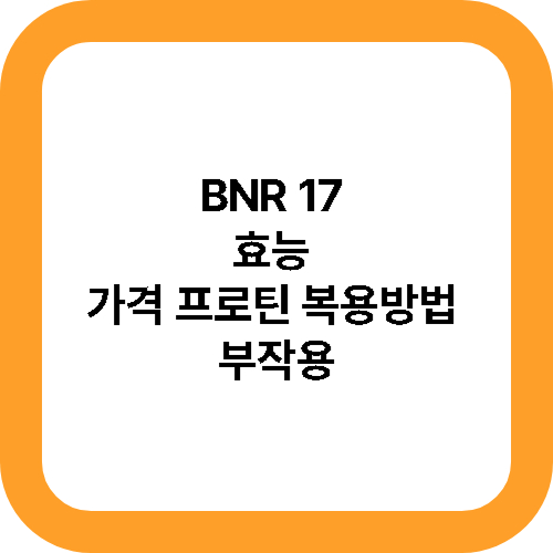 bnr17 효능 가격 프로틴 복용방법 부작용 대표사진