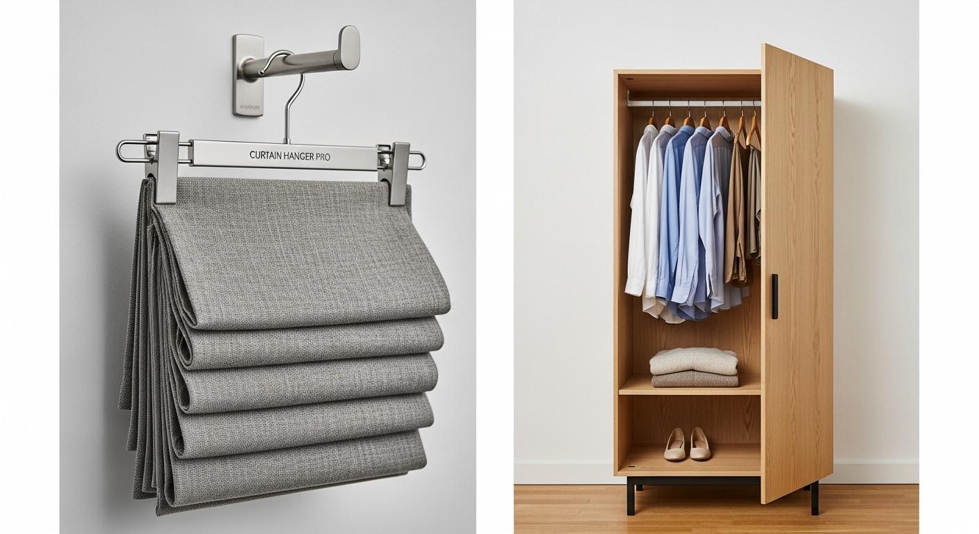 커텐 행거 옷장 비교