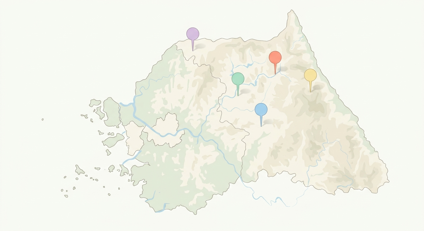수도권 계곡 위치 지도