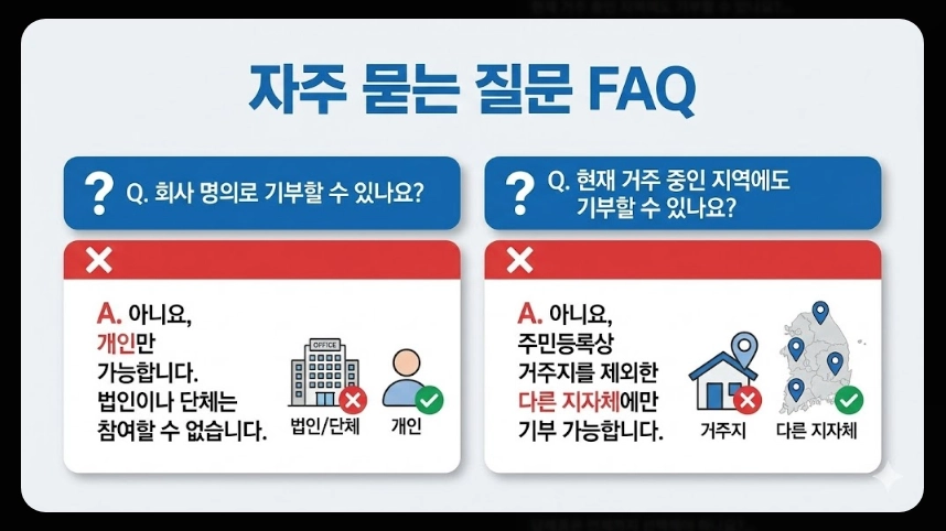 고향사랑기부제 답례품추천 기부방법 신청절차