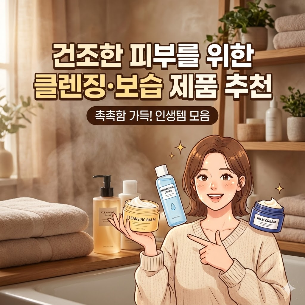 건조한 피부를 위한 클렌징·보습 제품 추천