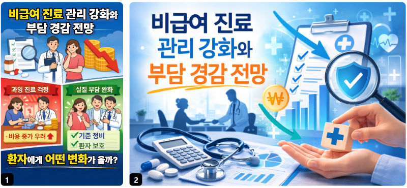 비급여 진료 관리 강화와 부담 경감 전망 관련 이미지