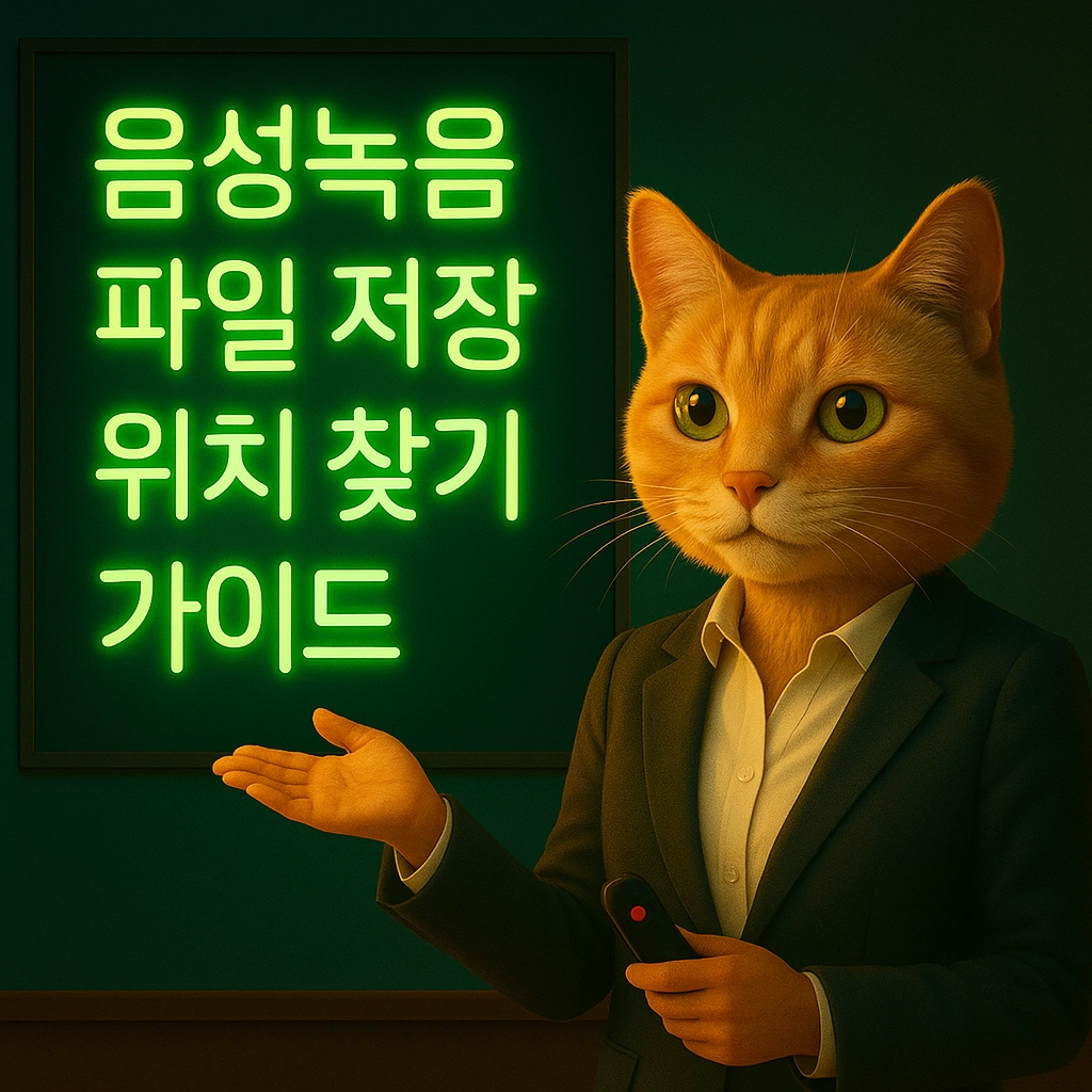 음성녹음 파일 저장 위치 찾기 가이드