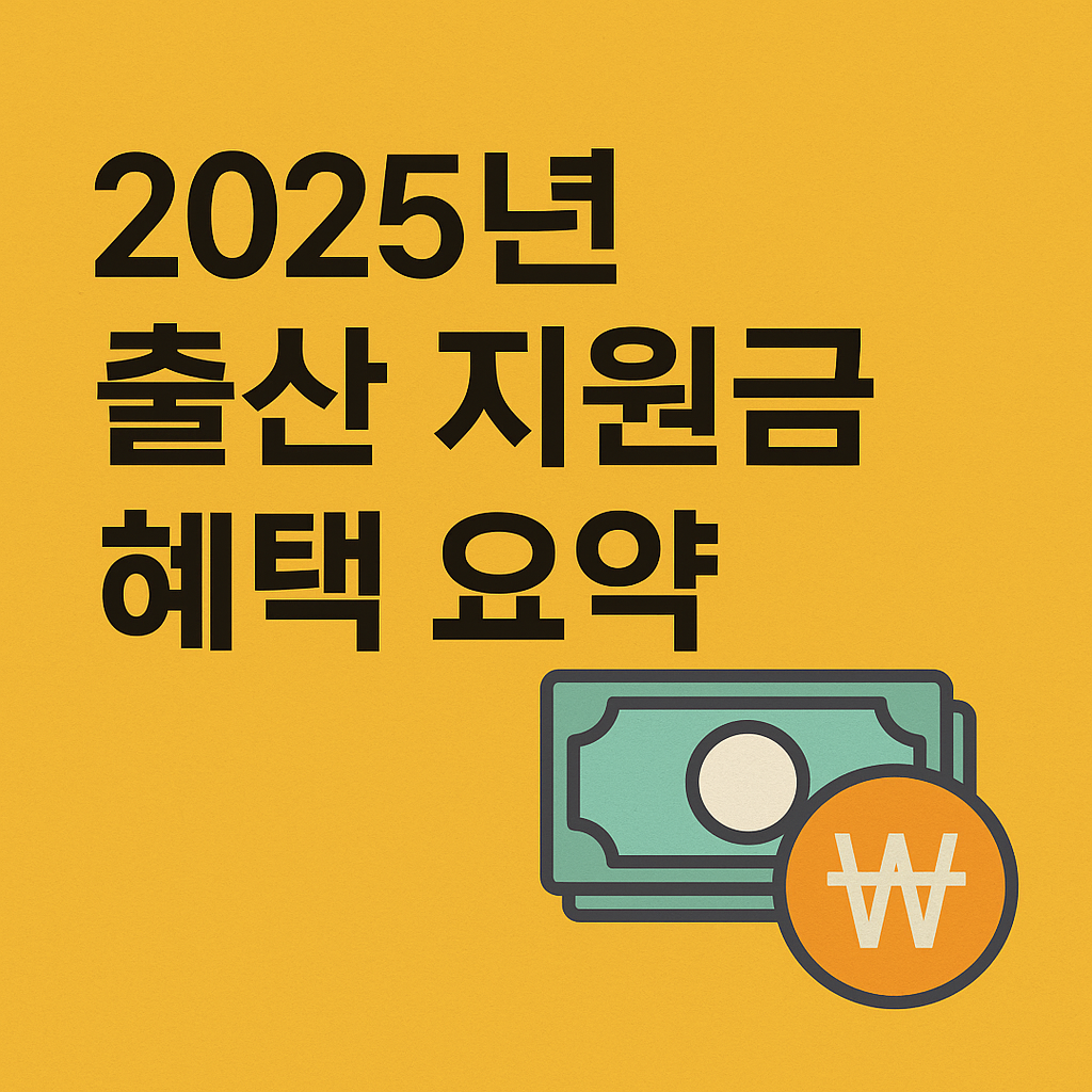 2025년 출산 지원금 요약 이미지