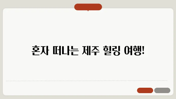 제주 돐쪽 뚜벅이 혼자 여행쿄 힐링 코스 추천