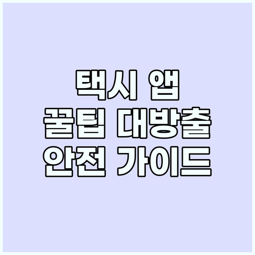 현지 택시 여행 완전 정복: 앱 활용..