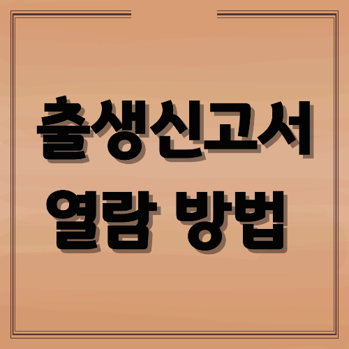 출생신고서 열람 방법 완벽 정리: 인터넷 발급부터 정부24 조회까지