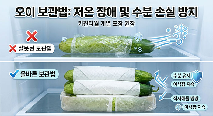 오이 보관법: 오이의 직풍 방지 & 저온 장애