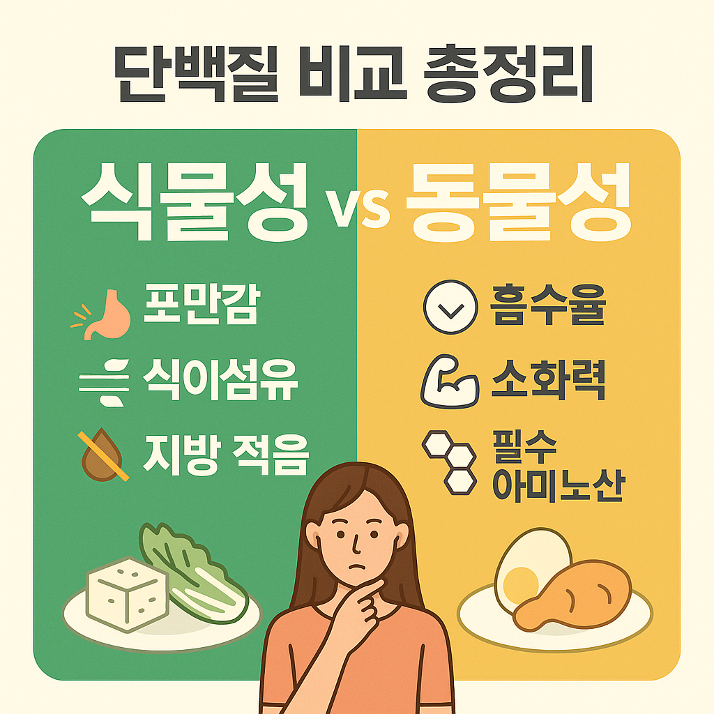 식물성 vs 동물성 단백질, 뭐가 더 좋을까?
