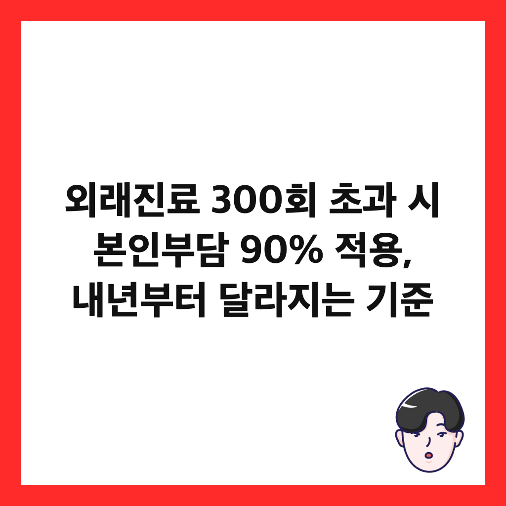 외래진료 300회 초과 시 본인부담 90% 적용, 내년부터 달라지는 기준 썸네일