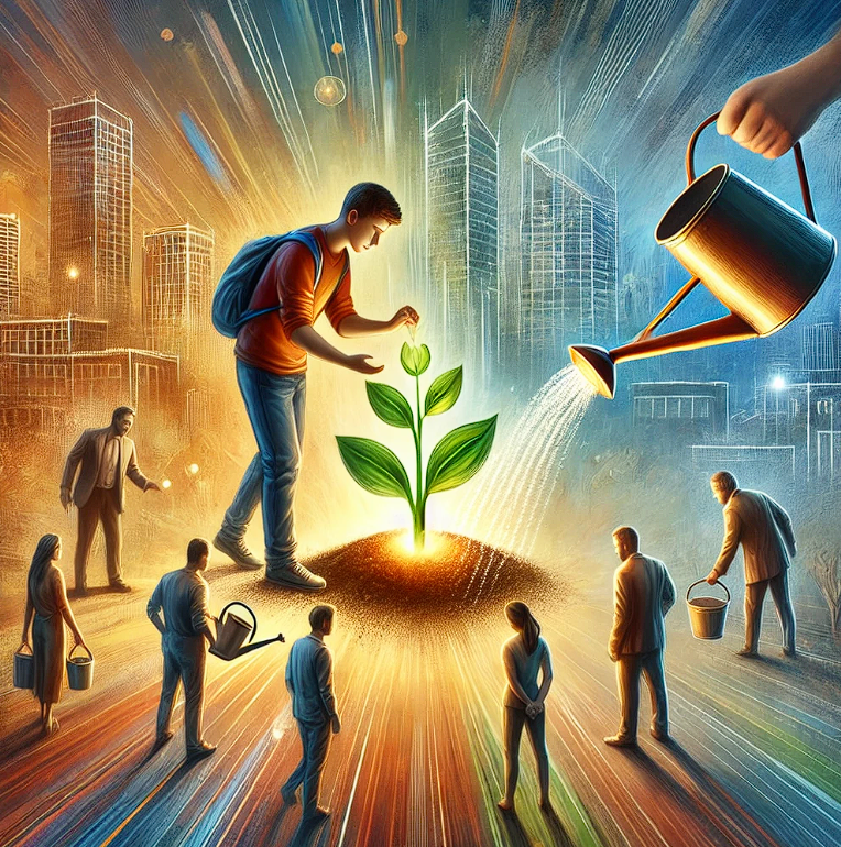 청년창업에 관련된 이미지. 자라나는 새싹