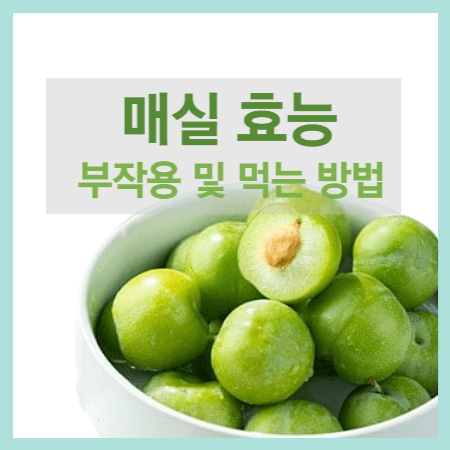 매실 효능 및 부작용, 먹는 방법